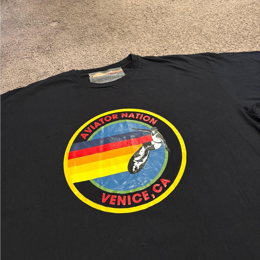 Aviator Nation Venice California Black T-Shirt Men’s 2XL - Picture 3 of 7
